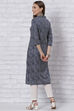 Red Straight Printed Kurta image number 4